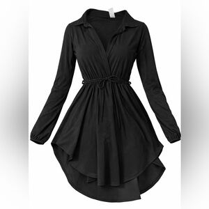 Elegant Black Long Sleeve Dress